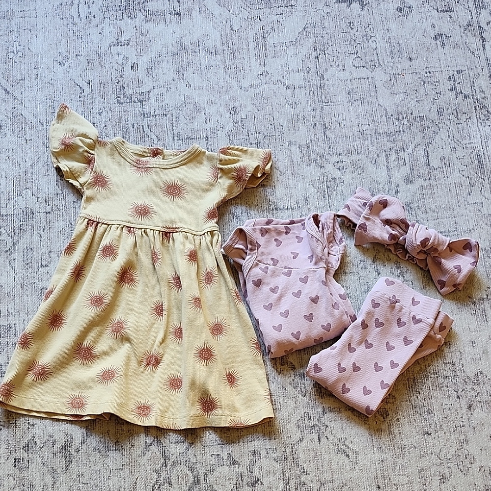 Kate Quinn Yellow and Pink Kids Matching Set